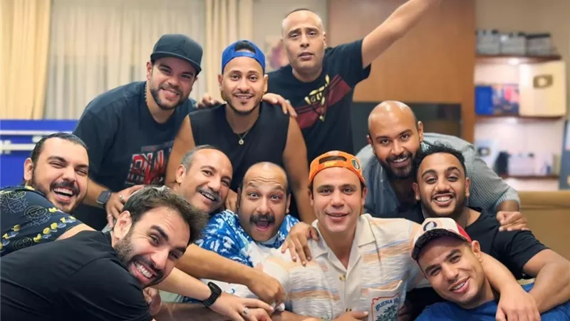 أول ظهور لـ محمود عبد المُغني في الإحتفال بعيد ميلاد محمد إمام