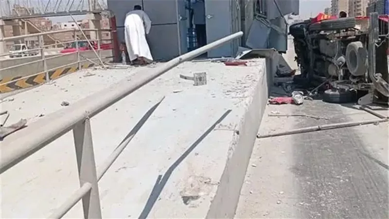 حادث تصادم أعلى الطريق الدائري بمنطقة الرماية