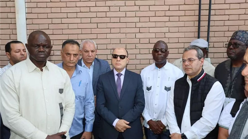 محافظ كفرالشيخ ووزراء الزراعة الأفارقة يتفقدون محطة غربلة تقاوي الأساس للأرز بسخا
