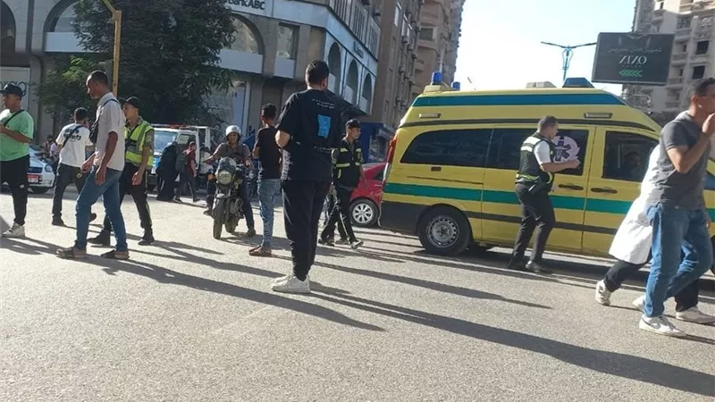 إصابة شاب وفتاة في حادث تصادم بميدان لبنان