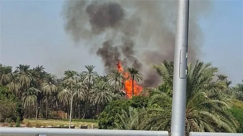 السيطرة على حريق حوشين مواشي بقرية بيت داوود غرب سوهاج 