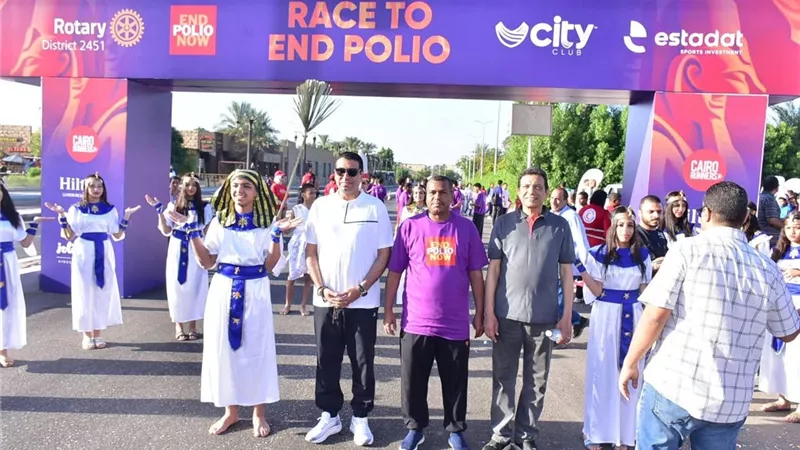 الزى الفرعونى في المقدمة.. الأقصر تستضيف ماراثون روتارى للتوعية ضد شلل الأطفال 