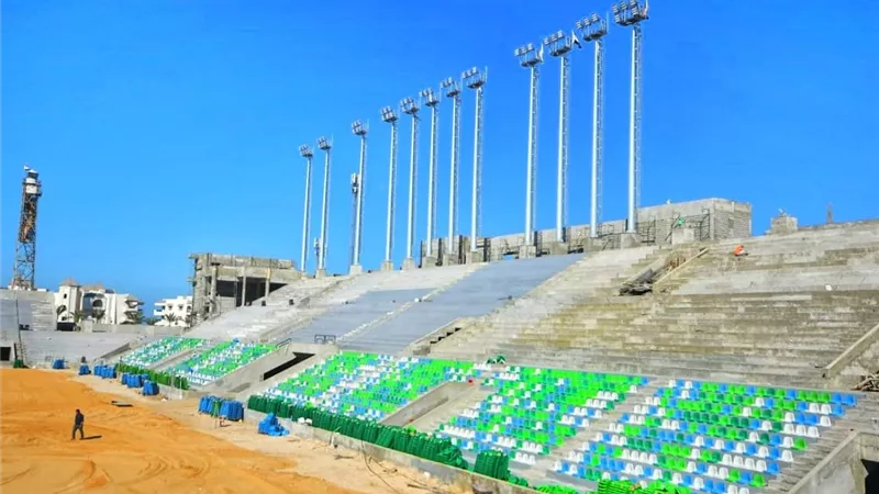 شاهد أعمال إنشاء ستاد النادي المصري الجديد في بورسعيد