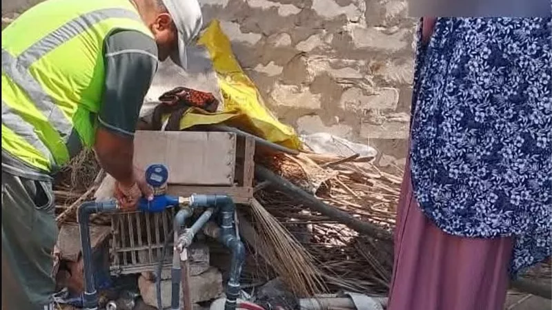 150 وصلة مياه مجانية.. 