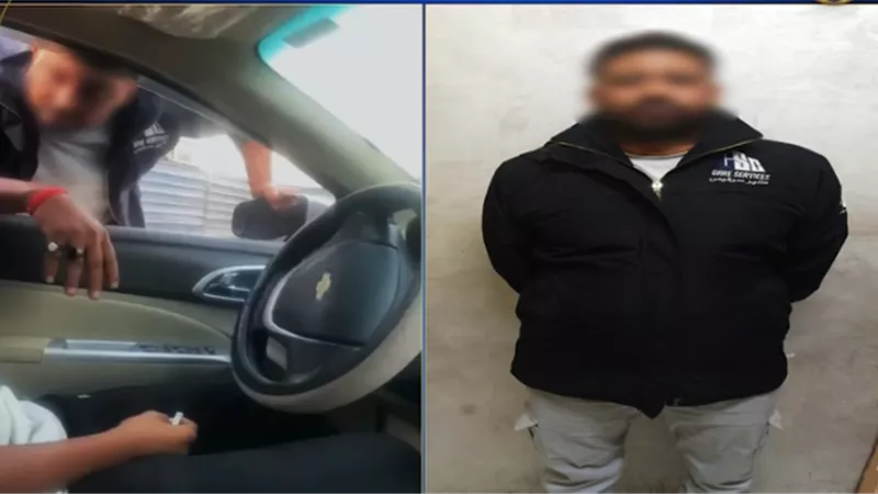 ضبط سايس تعدى بالسب على قائد سيارة وساومه لدفع مبلغ مالي في الجيزة