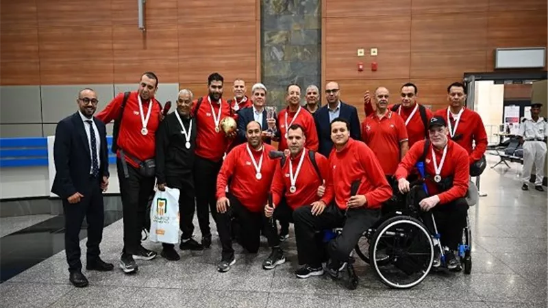 استقبال رسمي لمنتخب الطائرة البارالمبي بعد التتويج ببطولة العالم