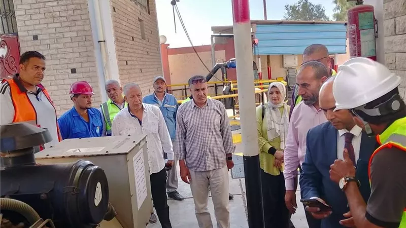 وفد الشبكة الوطنية للطوارئ يتفقد محطة الرفع بسيدي غازي في كفر الشيخ