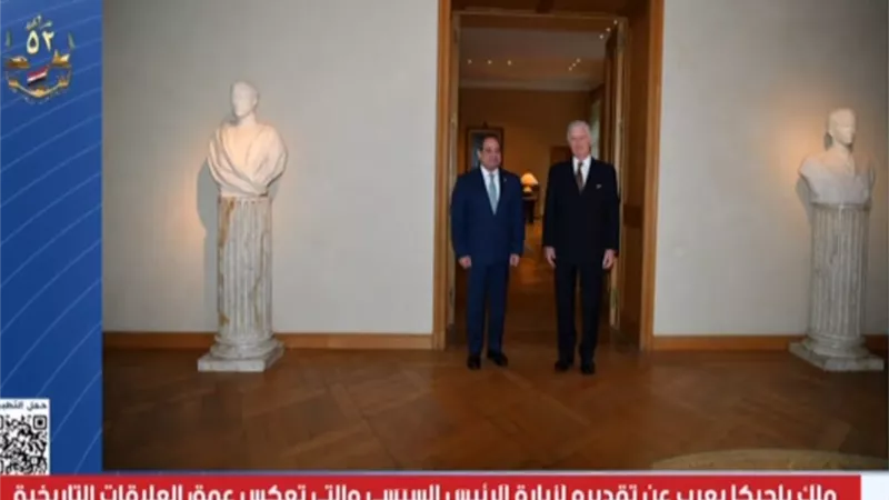شاهد مراسم استقبال ملك بلجيكا للرئيس السيسي بالقصر الملكي في بروكسل|فيديو