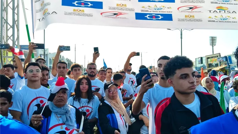 بحضور وزير الرياضة.. جامعة حلوان تشارك في فعاليات اليوم العالمي للمشي 