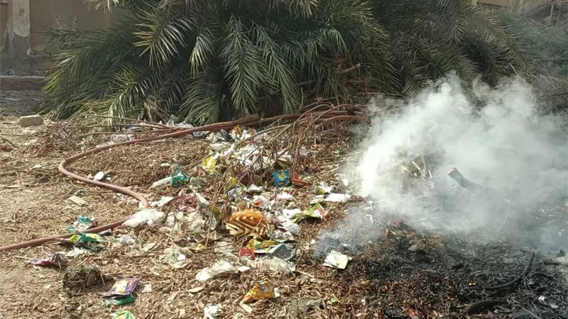 السيطرة على حريق في مخلفات أشجار داخل مجمع معاهد بالقليوبية 